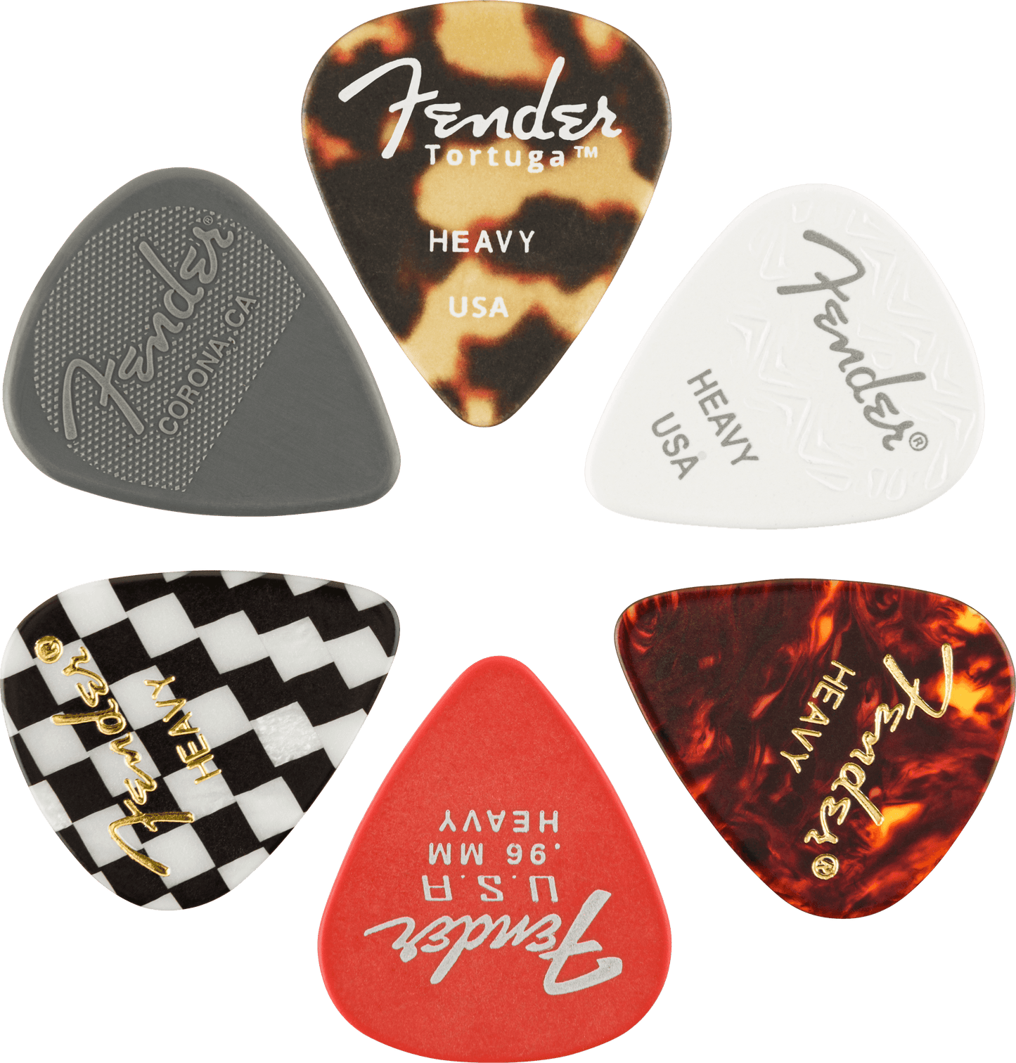 Material Medley Picks, 351 Shape - 6 Pack